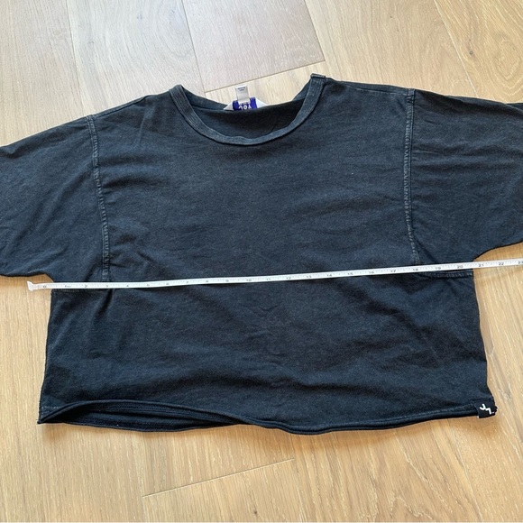 Joylab Women’s Cropped Boxy Tshirt Crop Top Short Sleeve Cotton Tee Black Small - Picture 7 of 9